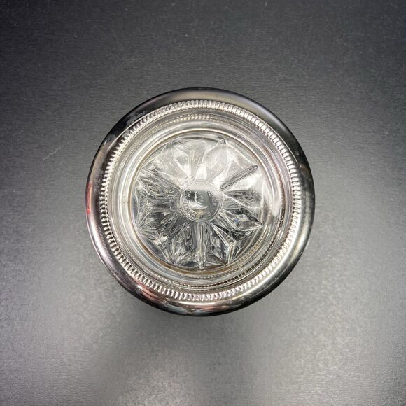 Vintage Silver Plate Trim Glass Coasters Set Of 4 Made In Italy - Picture 3 of 8